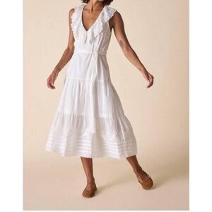 St roche Elegant White Sleeveless Dress